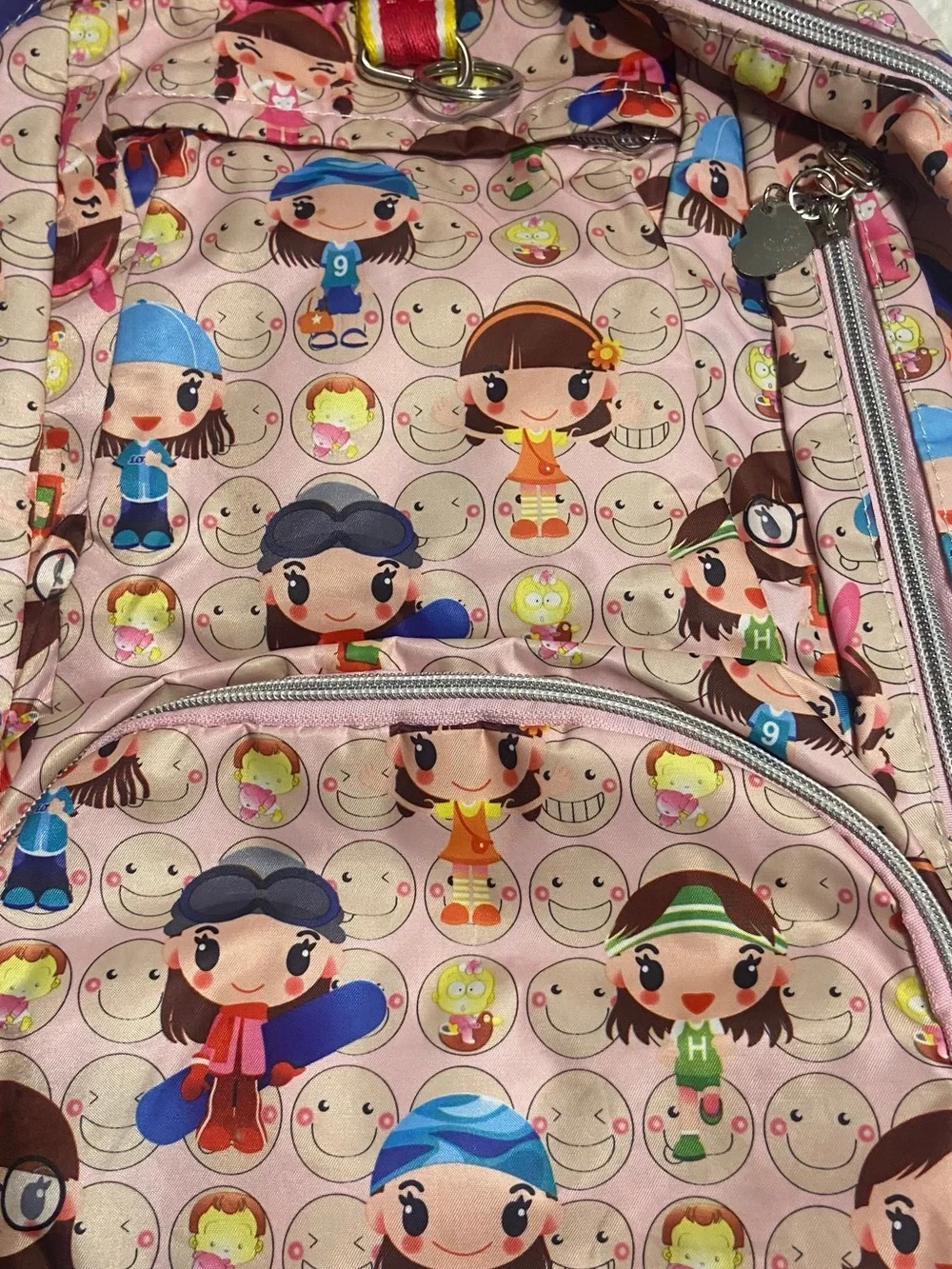 Vintage Harajuku Lovers Pink Backpack Y2K Gwen Stefani Charecter Print Bag